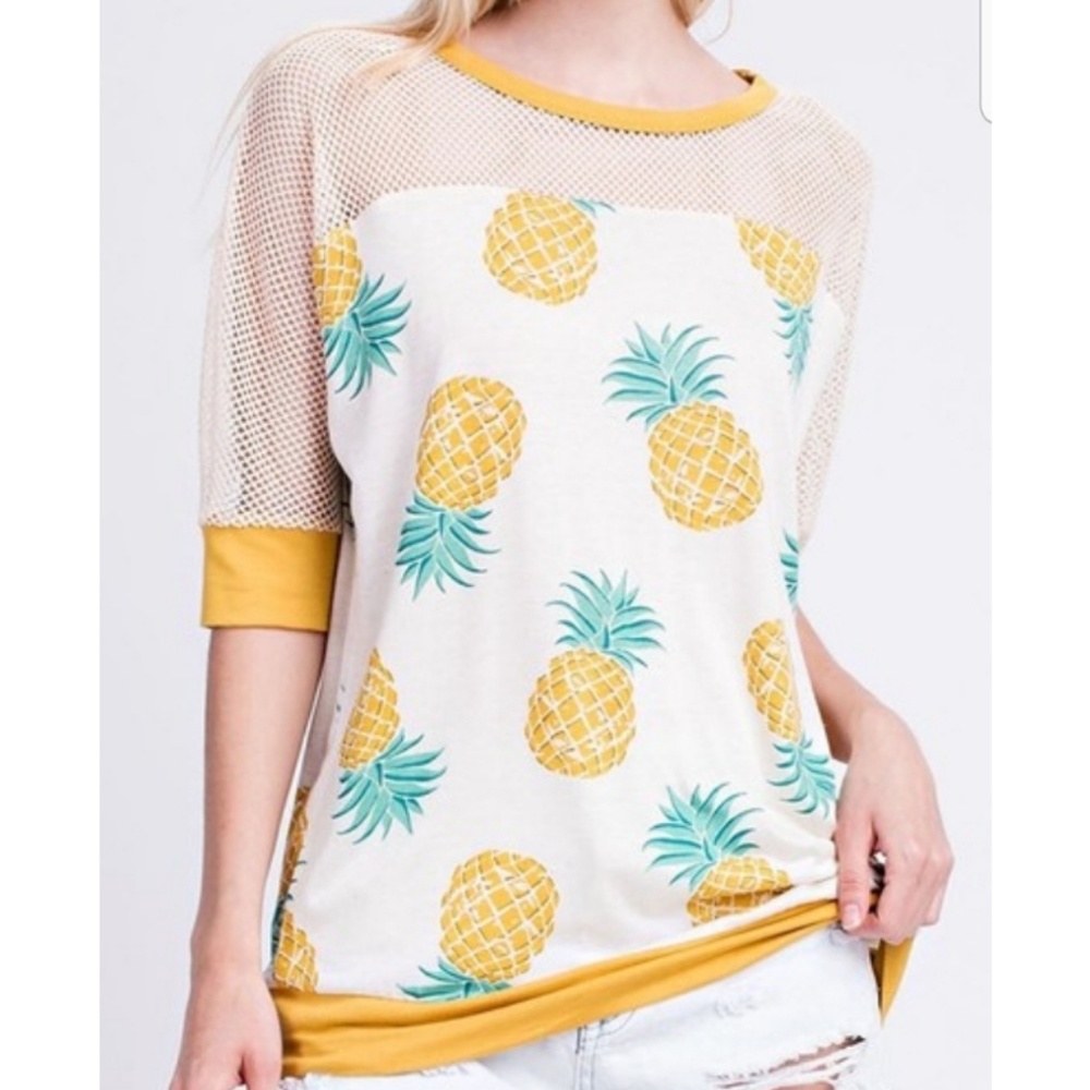Pineapple Mesh Top